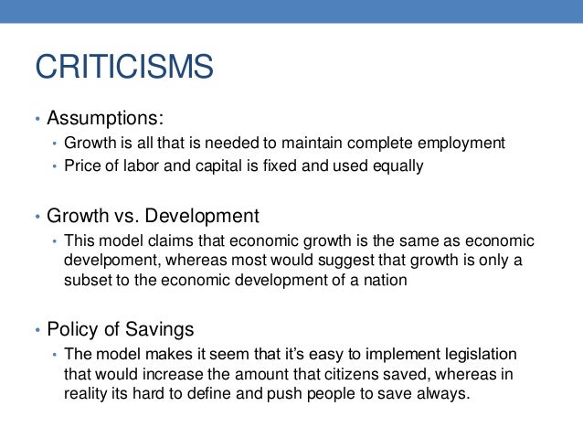 harrod-domar model of economic growth